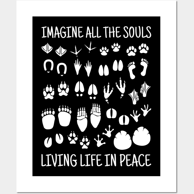 Imagine all the souls living life in Peace. (w) Wall Art by illusteek